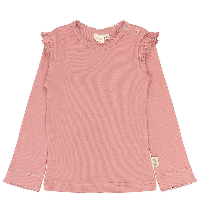 Petit Piao Bluse - Rib/Modal - PPSea - Dusty Rose m. Flæser