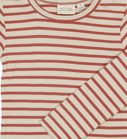 Petit Piao Bluse - Rib - PPSky - Cinnabar Striped