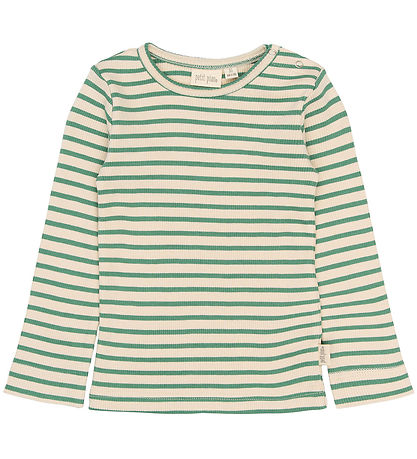 Petit Piao Bluse - Rib - PPSky - Frosty Spruce Striped