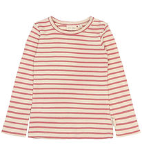 Petit Piao Bluse - Rib - PPSky - Dusty Rose Striped