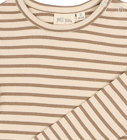 Petit Piao Bluse - Rib - PPSky - Ginger Snap Striped