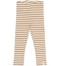 Petit Piao Leggings - Rib - PPSky - Ginger Snap Striped