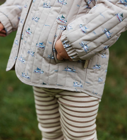 Petit Piao Leggings - Rib - PPSky - Ginger Snap Striped