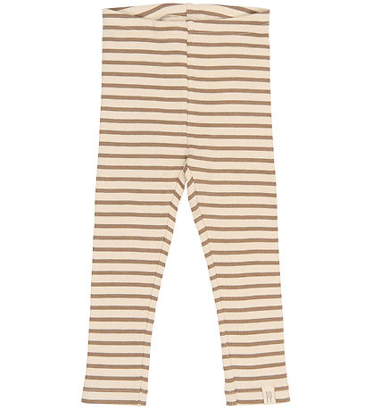 Petit Piao Leggings - Rib - PPSky - Ginger Snap Striped