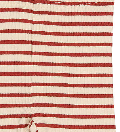 Petit Piao Leggings - Rib - PPSky - Cinnabar Striped