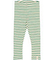 Petit Piao Leggings - Rib - PPSky - Frosty Spruce Striped