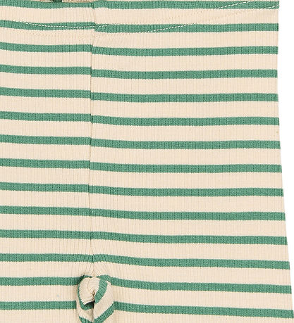 Petit Piao Leggings - Rib - PPSky - Frosty Spruce Striped