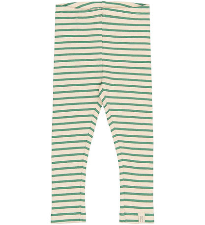 Petit Piao Leggings - Rib - PPSky - Frosty Spruce Striped