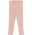 Petit Piao Leggings - Rib - PPSky - Dusty Rose Striped