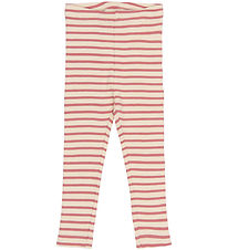 Petit Piao Leggings - Rib - PPSky - Dusty Rose Striped