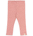 Petit Piao Leggings - Rib - PPSonja - Dusty Rose Heart AOP