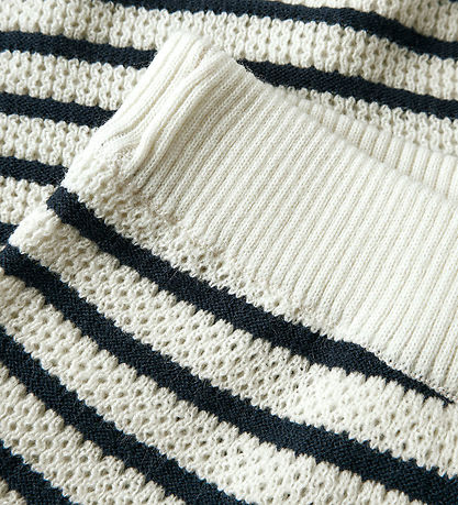 Name It Bukser - Strik - Wide - NkfFumiko - Antique White/Navy B