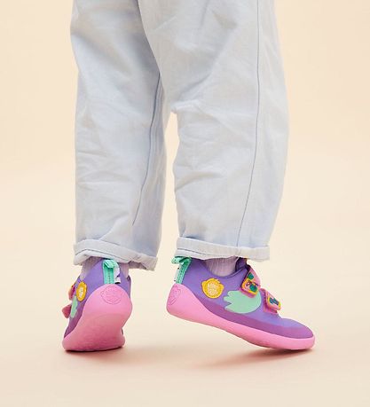 Affenzahn Sko - Cotton Lucky Creative Toucan - Barefoot - Lavend