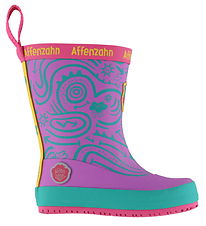 Affenzahn Rubber Boots - Plushy Owl - Purple