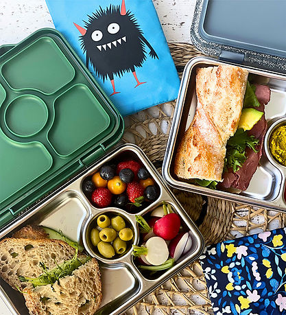 Yumbox Madkasse m. 4 Rum - Bento Steel Pret - Dublin Green