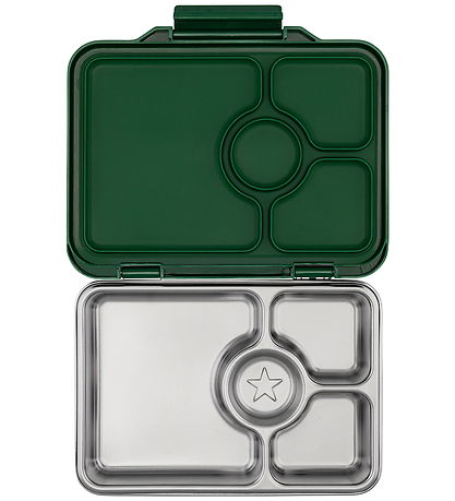 Yumbox Madkasse m. 4 Rum - Bento Steel Pret - Dublin Green
