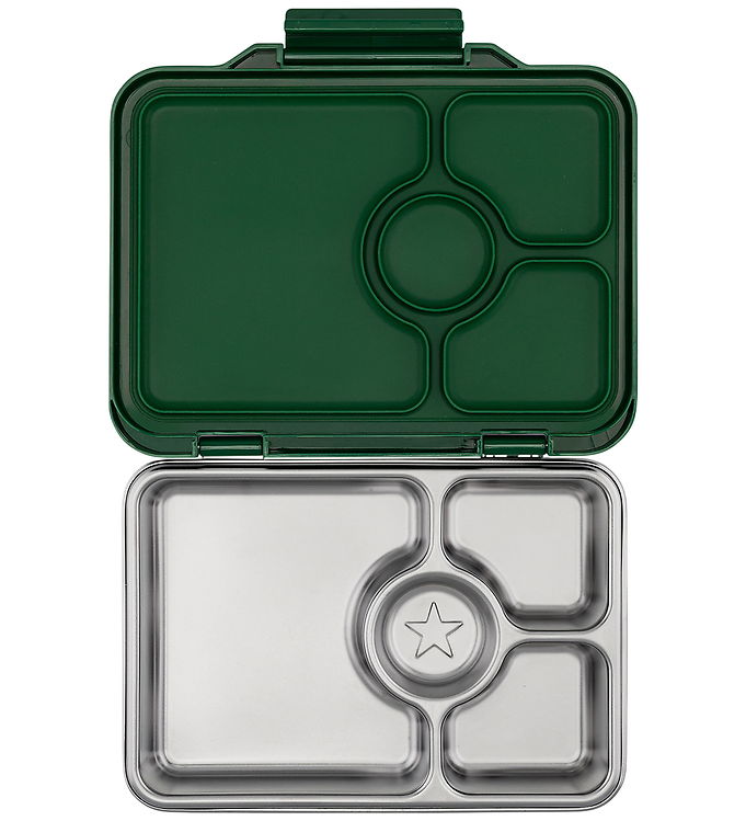 Yumbox Madkasse m. 4 Rum - Bento Steel Pret - Dublin Green