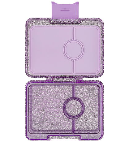 Yumbox Madkasse m. 3 Rum - Bento Snack - Princess Purple Glitter