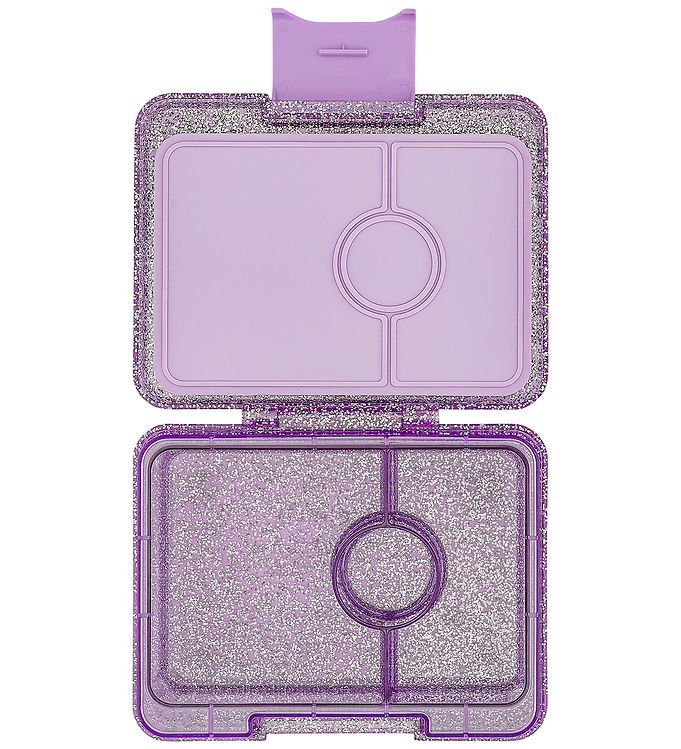 Yumbox Madkasse m. 3 Rum - Bento Snack - Princess Purple Glitter