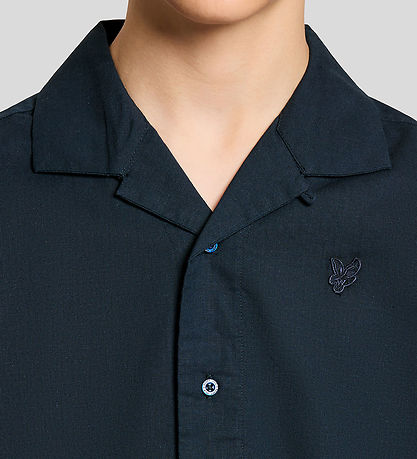 Lyle & Scott Skjorte - Hør - Dark Navy