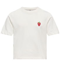 Kids Only T-shirt - KogRex - Cloud Dancer/Strawberry