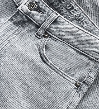 Indian Blue Jeans Shorts - Wide - Light Grey Denim