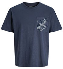 Jack & Jones T-Shirt - JorMontauk - AOP - Odyssey Grey