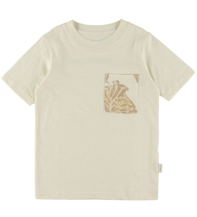 Jack & Jones T-shirt - JorMontauk - Antique White m. Lomme