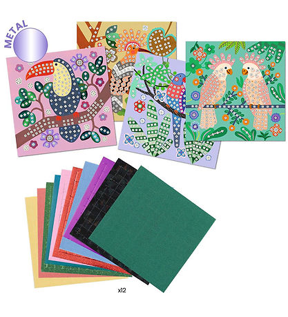 Djeco Kreasæt - Mosaik - Junglens Fugle