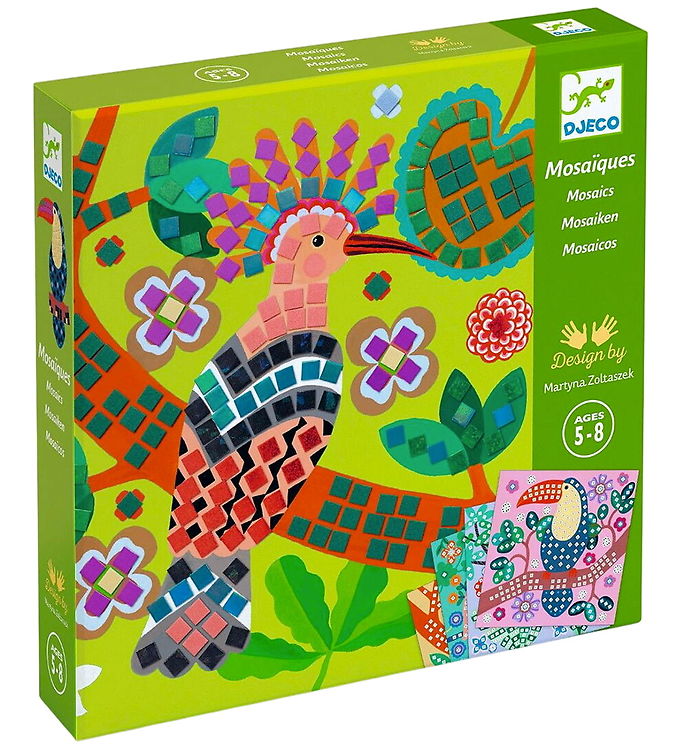 Djeco Kreasæt - Mosaik - Junglens Fugle