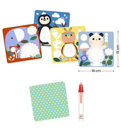 Djeco Kreasæt - Mal m. Vand - Borte Tit Tit Dyrebørn