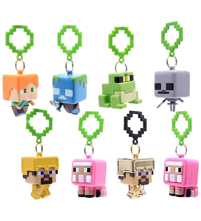 Minecraft Nøglering - Figur - 8 cm - Assorteret