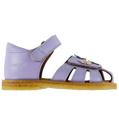 Angulus Prewalker Sandals - Purple w. Flowers