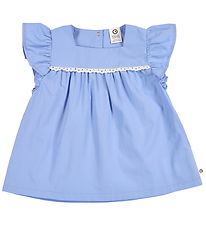 Müsli Top - Poplin Frill - Shell Blue