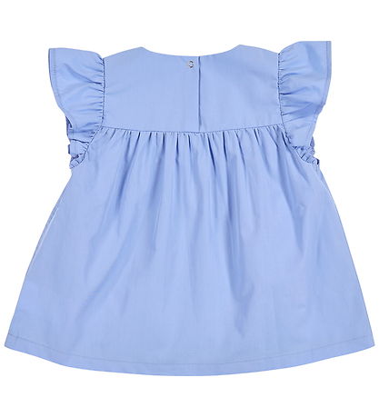 Müsli Top - Poplin Frill - Shell Blue
