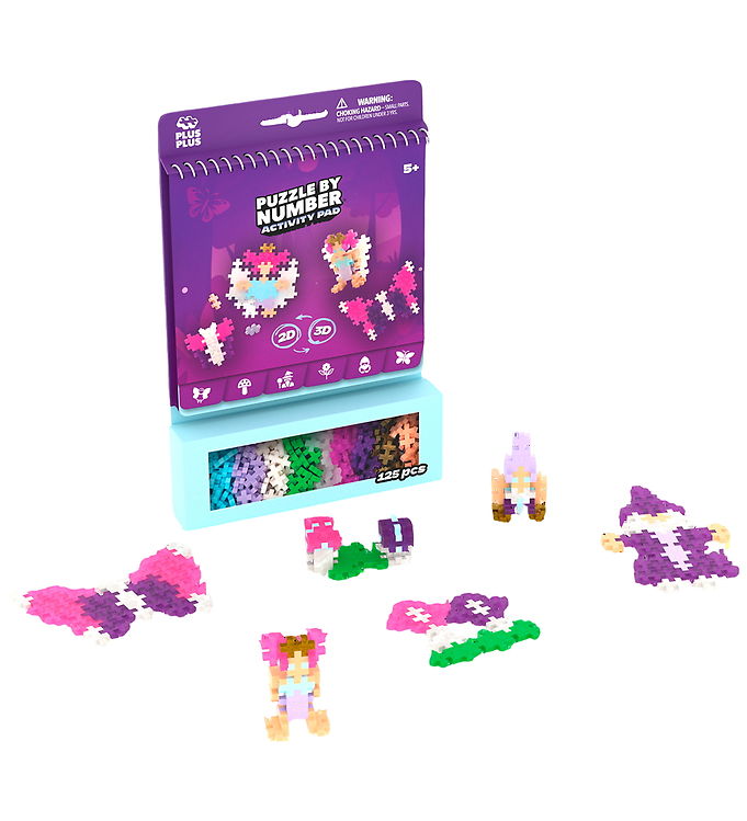 Plus-Plus Aktivitetssæt - Puzzle By Number - 125 stk. - Enchante