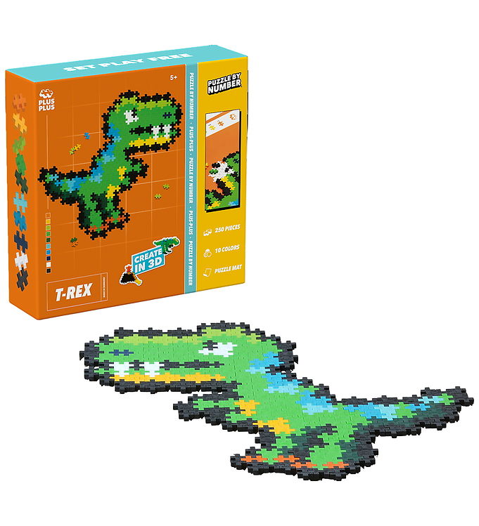 Plus-Plus Puzzle By Number - 250 stk. - T-Rex