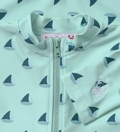 Petit Crabe Badeheldragt - Lou Basic - UPF 50+ - Aqua/Boat