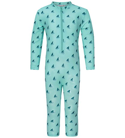 Petit Crabe Badeheldragt - Lou Basic - UPF 50+ - Aqua/Boat