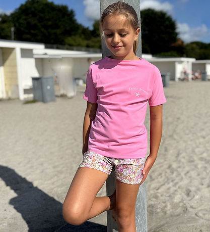 Petit Crabe Badebluse - Boatneck - UPF50+ - Sugar Pop