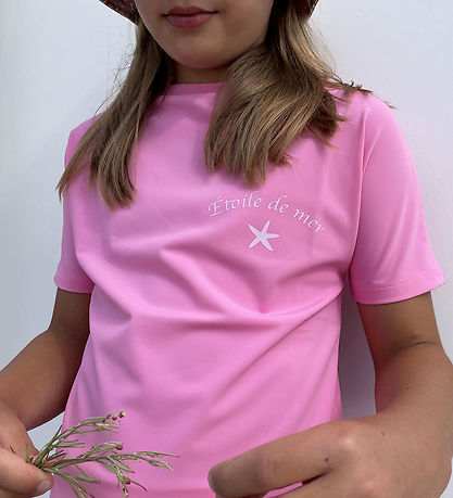 Petit Crabe Badebluse - Boatneck - UPF50+ - Sugar Pop