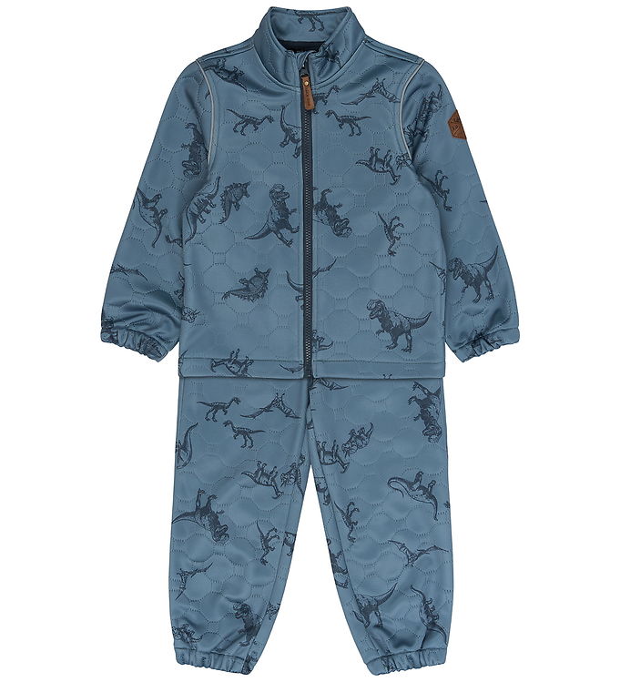 Mikk-Line Termotøj m. Fleece - Quiltet - Soft Thermal - Dino Str