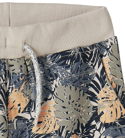 Name It Sweatshorts - NkmVermo - Chateau Gray/Leafs