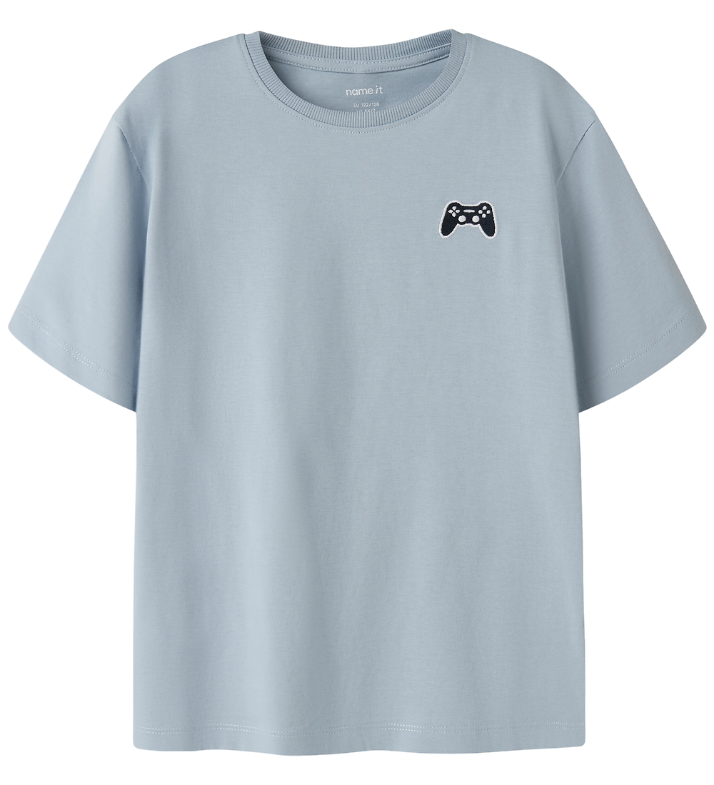 Name It T-Shirt - NkmPimpel - Blue Nebel - Name It - 7-8 Jahre (122-128) - T-Shirts