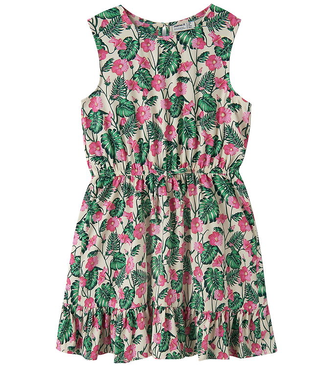 Name It Kjole - NkfVinaya - Summer Sand/Hibiscus