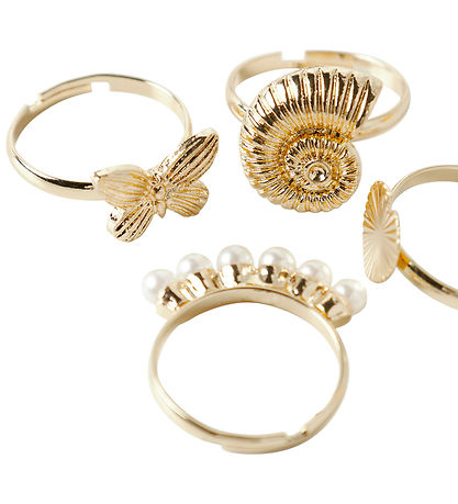 Name It Ring - 4-pak - NkfAcc - Guld