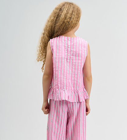 The New Top - TnShirley - Carmine Rose Striped