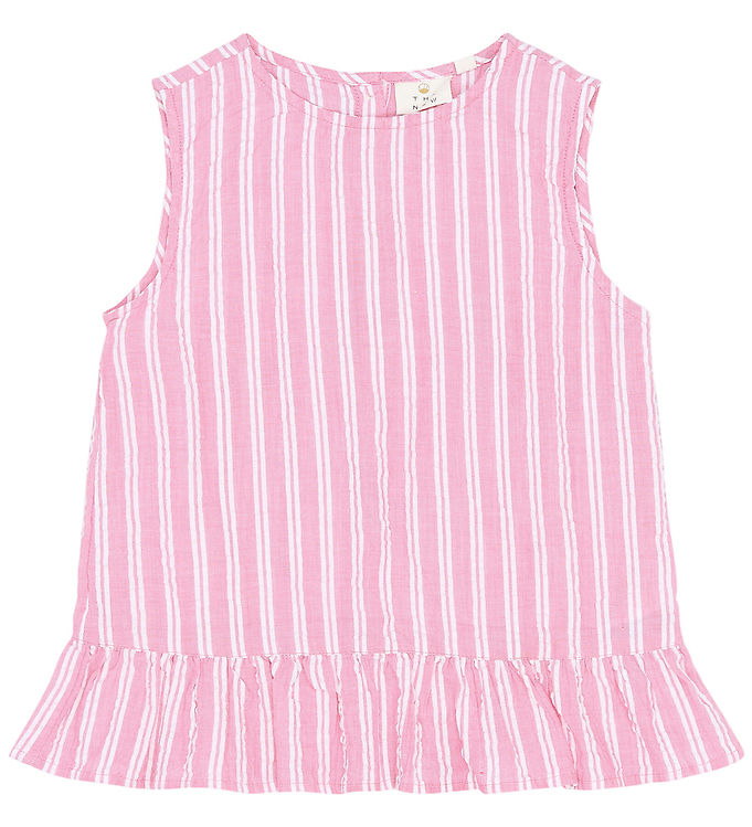 The New Top - TnShirley - Carmine Rose Striped