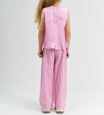 The New Bukser - TnShirley - Carmine Rose Striped