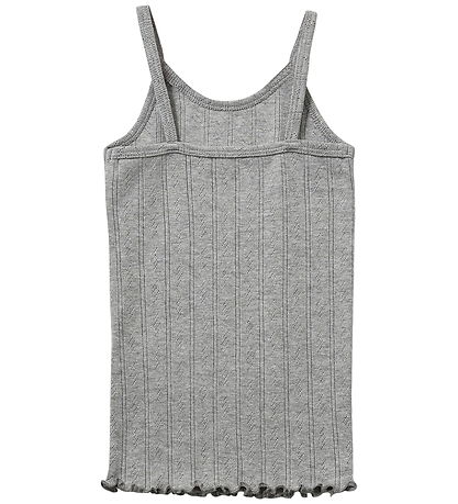 Sofie Schnoor Top - Noos - FaunaSK - Gråmeleret m. Hulmønster